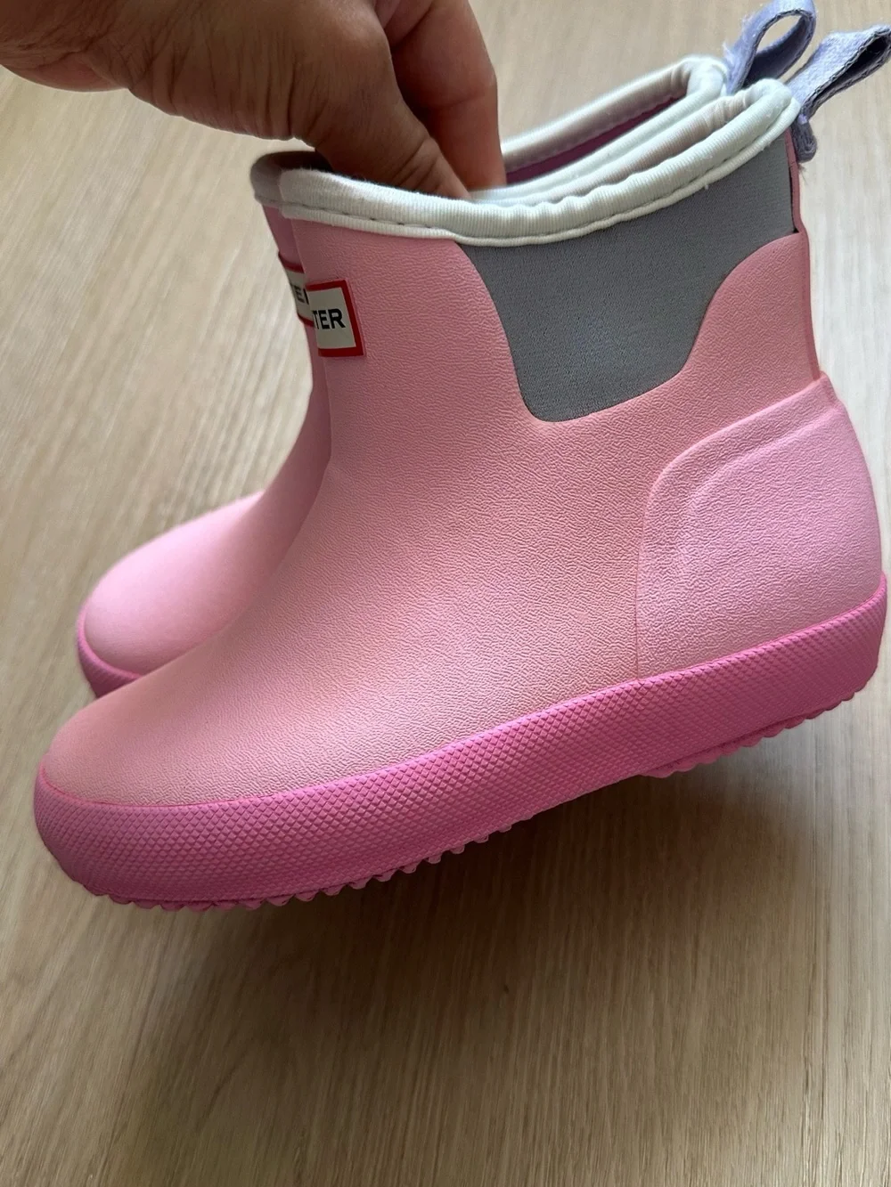 Hunter Kids Pink Rain Chelsea Boots